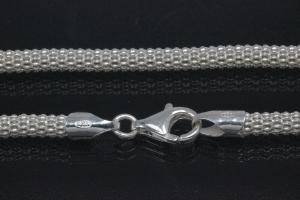 Popkornkette ca.Maße Ø3,7mm mit Karabiner, 925/- Silber