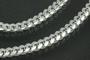 Curb Chain Necklace 925/- Silver with trigger clasp approx.width 4,9mm