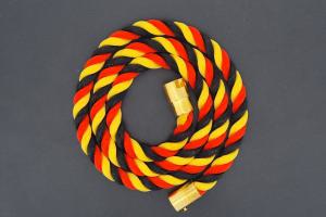 Fanartikel Seidenkordel - Collier, schwarz / rot / gelb , Länge ca. 45cm